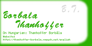 borbala thanhoffer business card